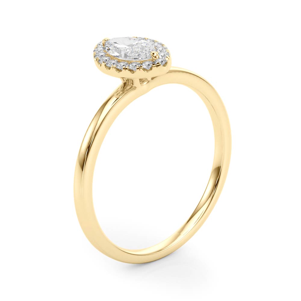 Marquise Halo Diamond Engagement Ring (1/8 ct. tw.)