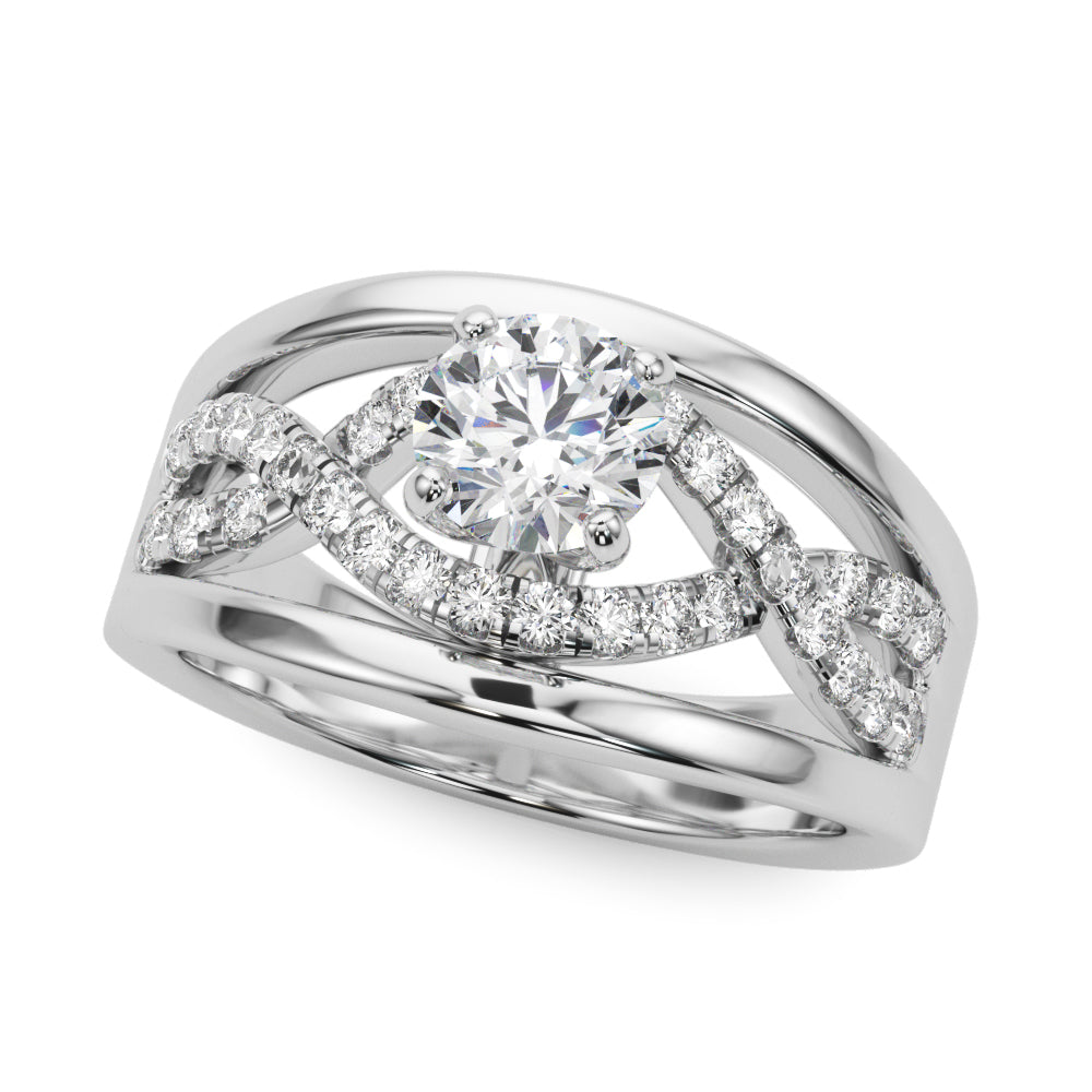 Twist Diamond Engagement Ring (1/4 ct. tw.)