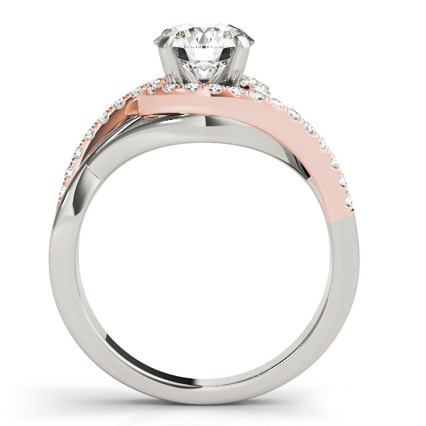 Petite Twist Diamond Engagement Ring Two-Tone (1/4 ct. tw.)