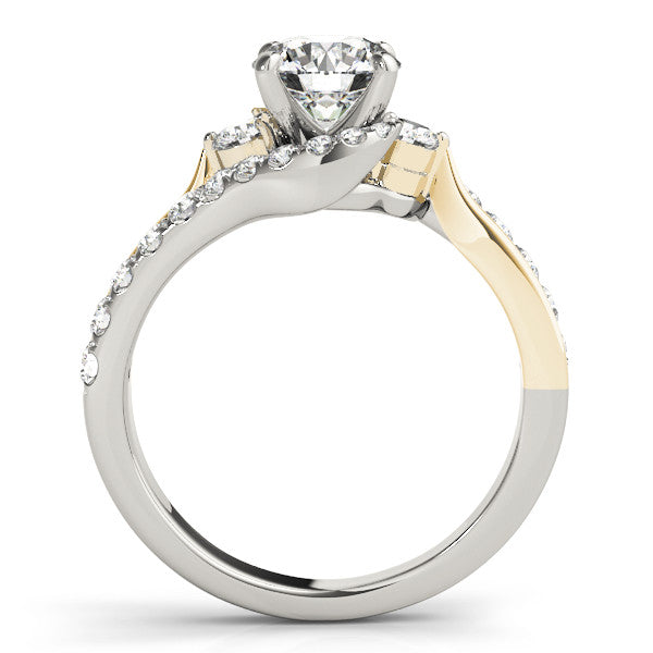 Twist Diamond Engagement Ring Two-Tone (1/2 ct. tw.)