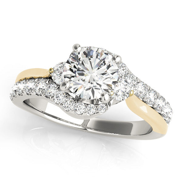 Twist Diamond Engagement Ring Two-Tone (1/2 ct. tw.)
