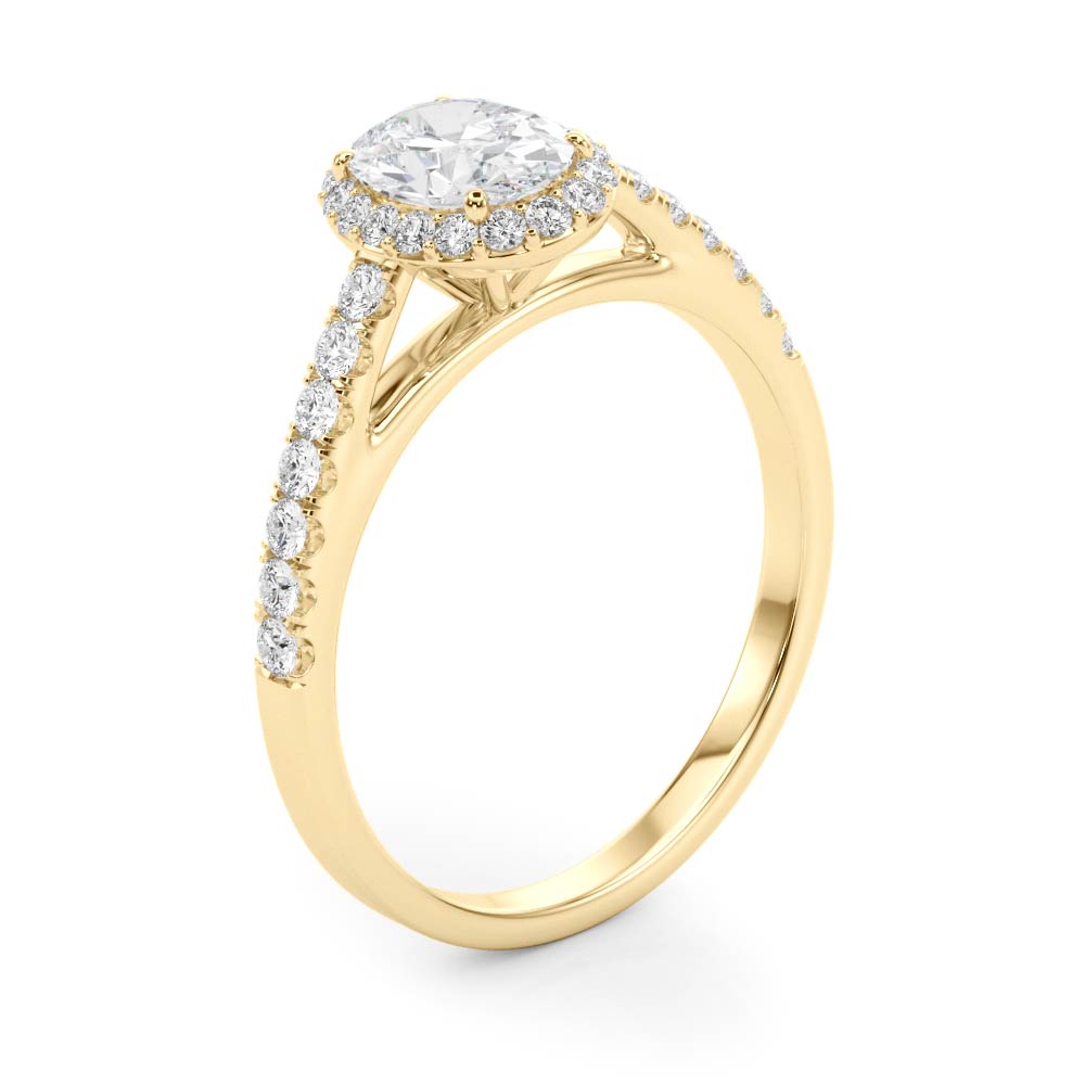 Halo Pavé Diamond Engagement Ring (1/4 ct. tw.)