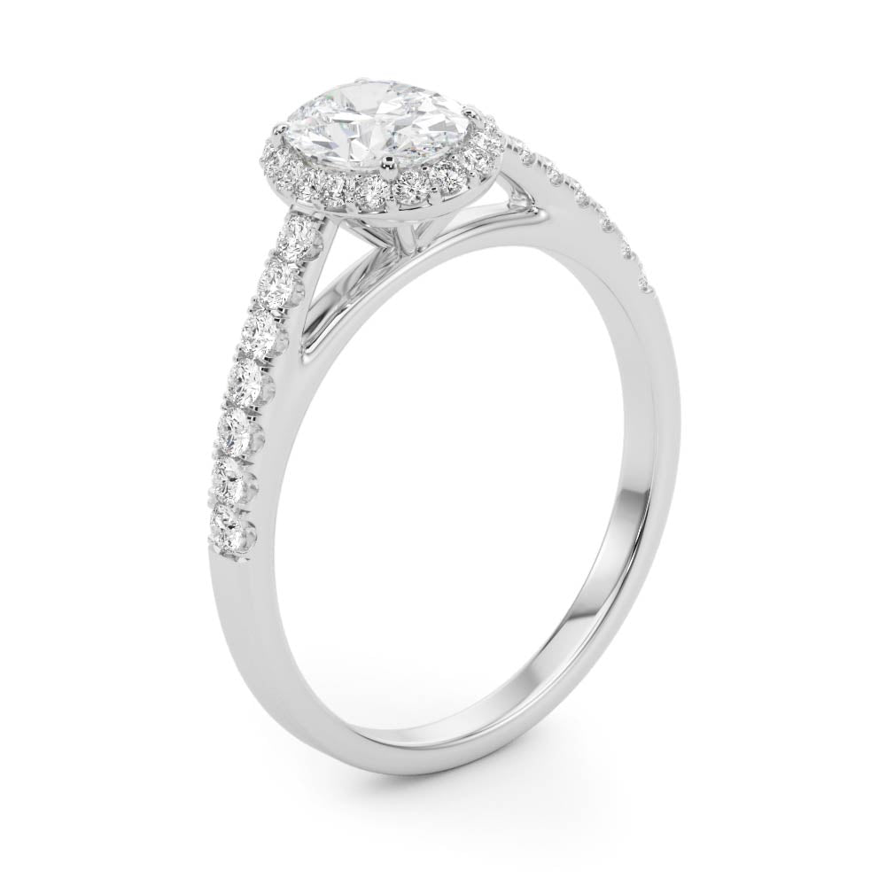 Halo Pavé Diamond Engagement Ring (1/4 ct. tw.)