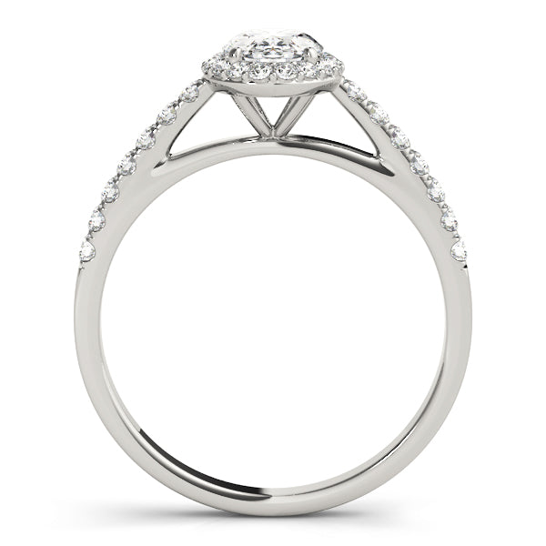 Halo Pavé Diamond Engagement Ring (1/6 ct. tw.)