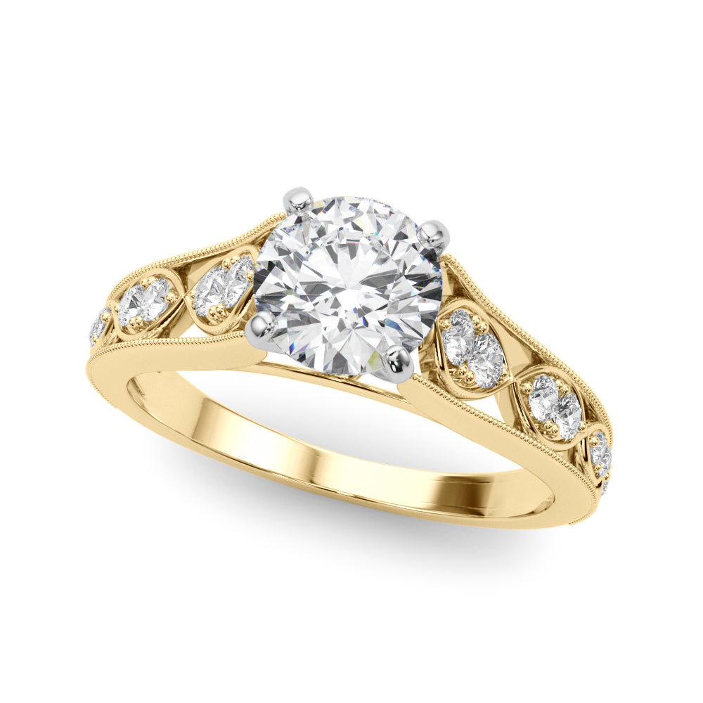 Milgrain Bezel Diamond Engagement Ring (1/5 ct. tw.)