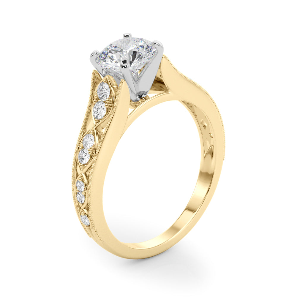 Milgrain Bezel Diamond Engagement Ring (1/5 ct. tw.)