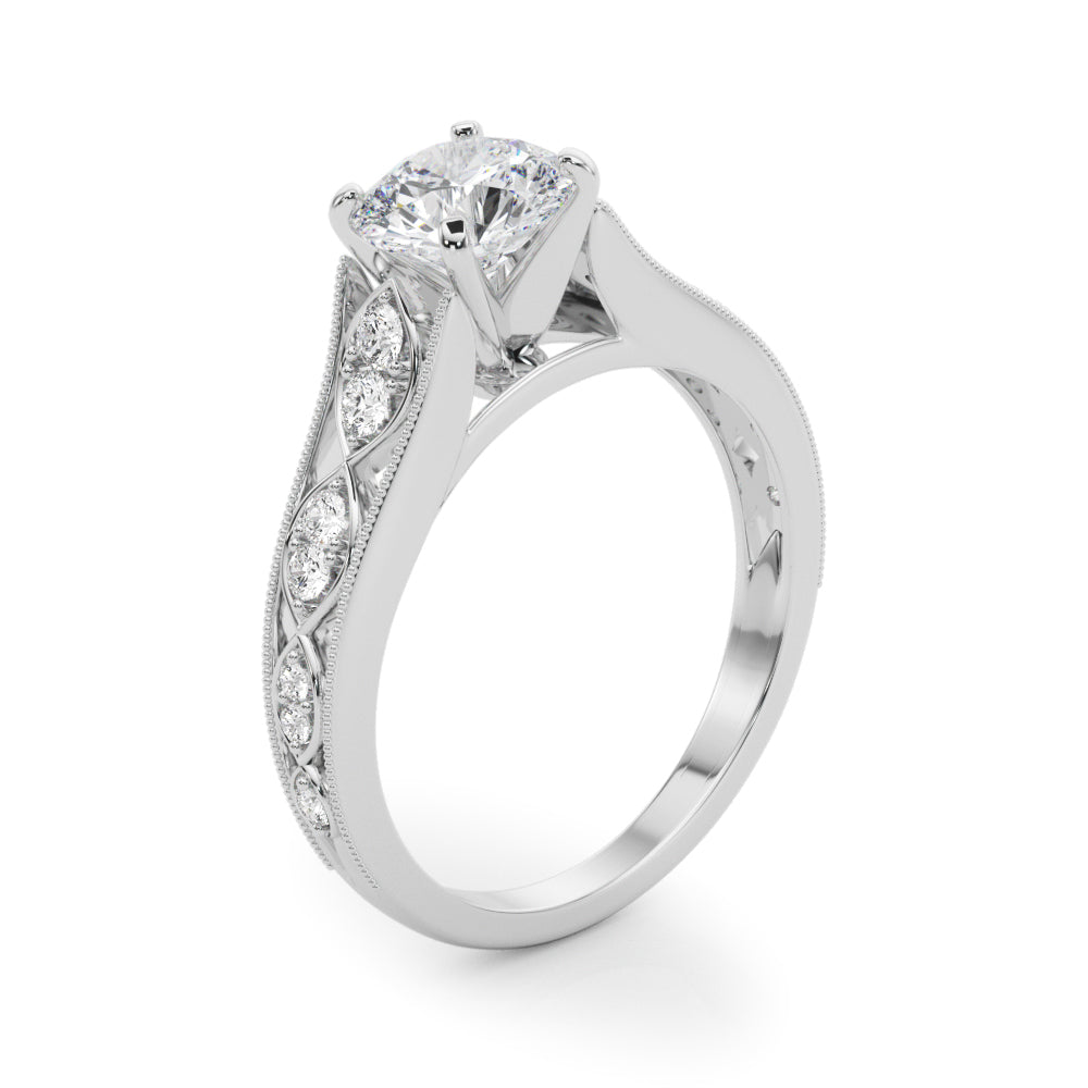 Milgrain Bezel Diamond Engagement Ring (1/5 ct. tw.)