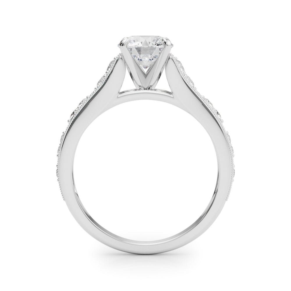 Milgrain Bezel Diamond Engagement Ring (1/5 ct. tw.)