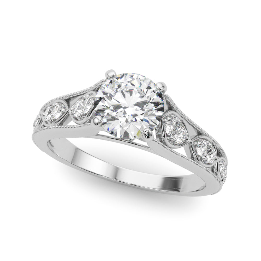 Milgrain Bezel Diamond Engagement Ring (1/5 ct. tw.)