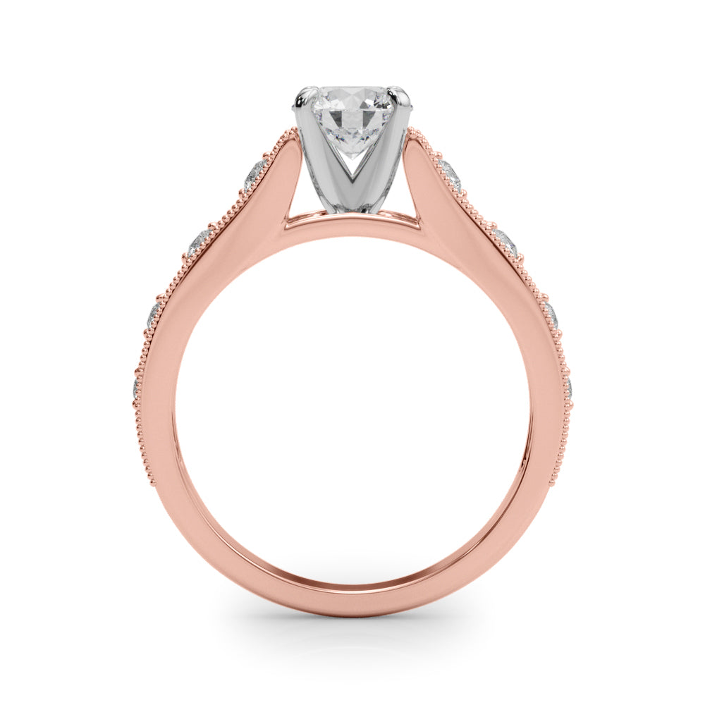 Openwork Milgrain Diamond Engagement Ring (1/8 ct. tw.)