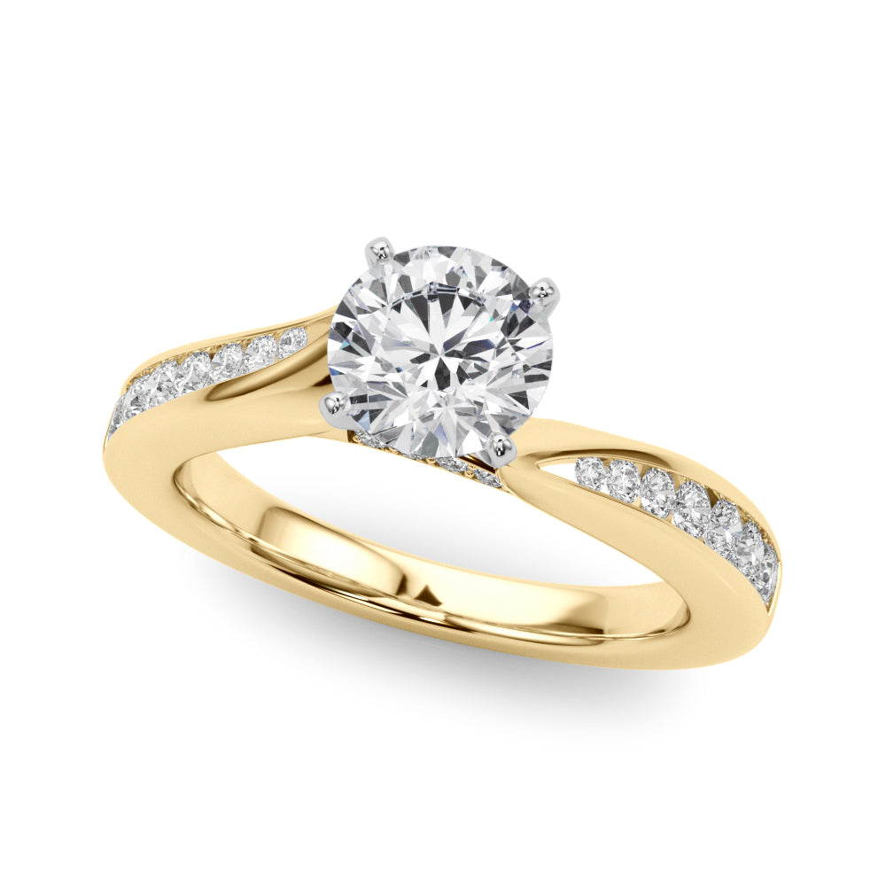 Twist Channel-Set Diamond Engagement Ring (1/3 ct. tw.)
