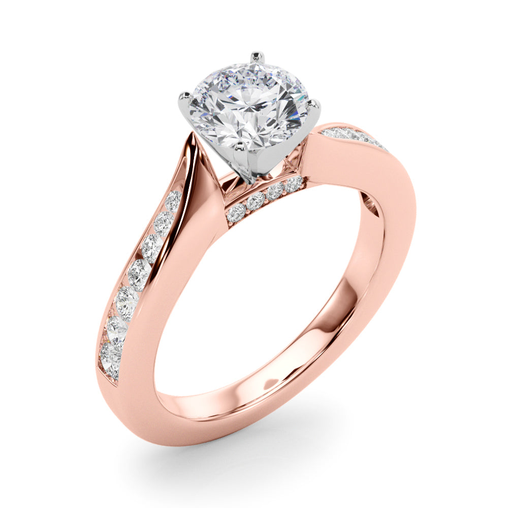Twist Channel-Set Diamond Engagement Ring (1/3 ct. tw.)