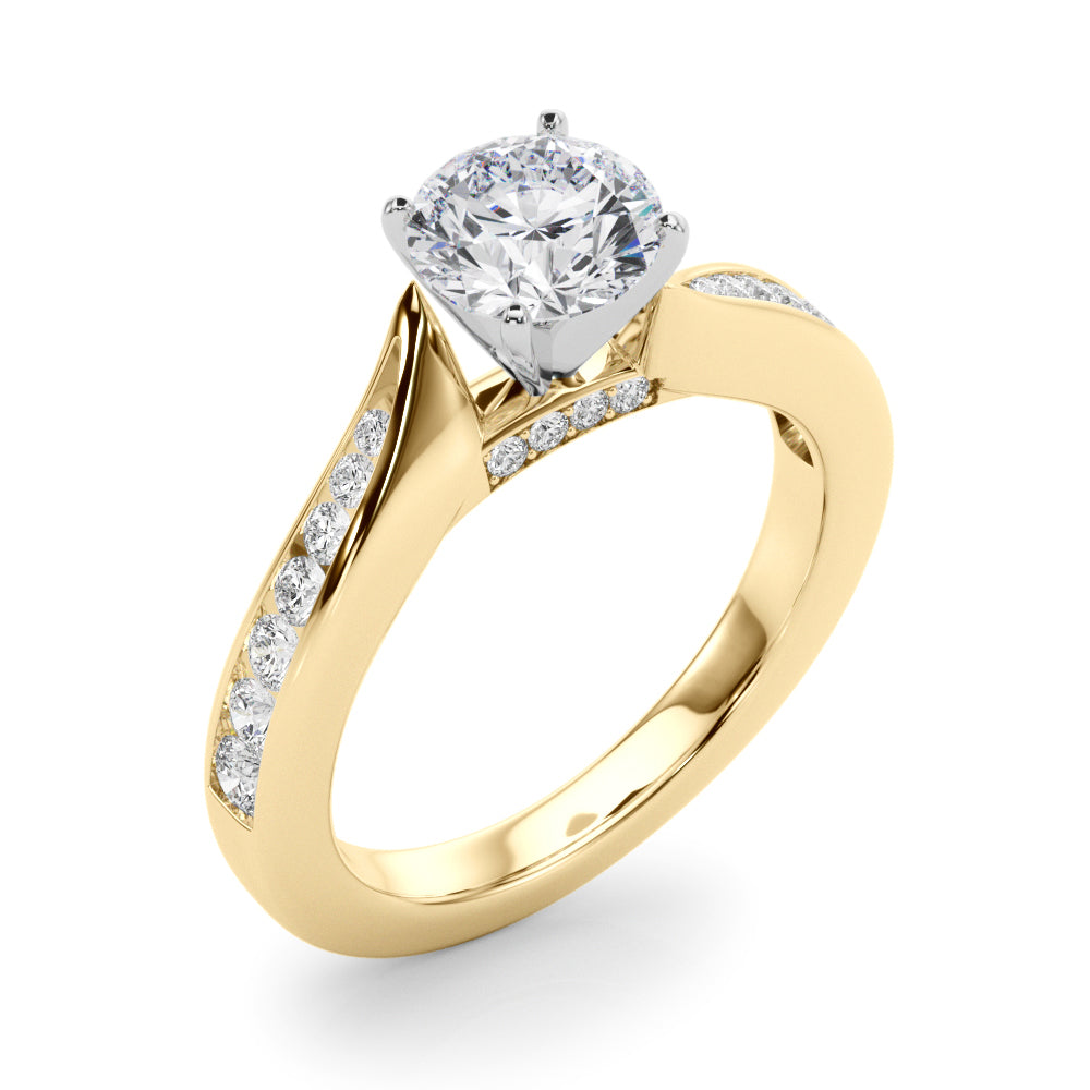 Twist Channel-Set Diamond Engagement Ring (1/3 ct. tw.)