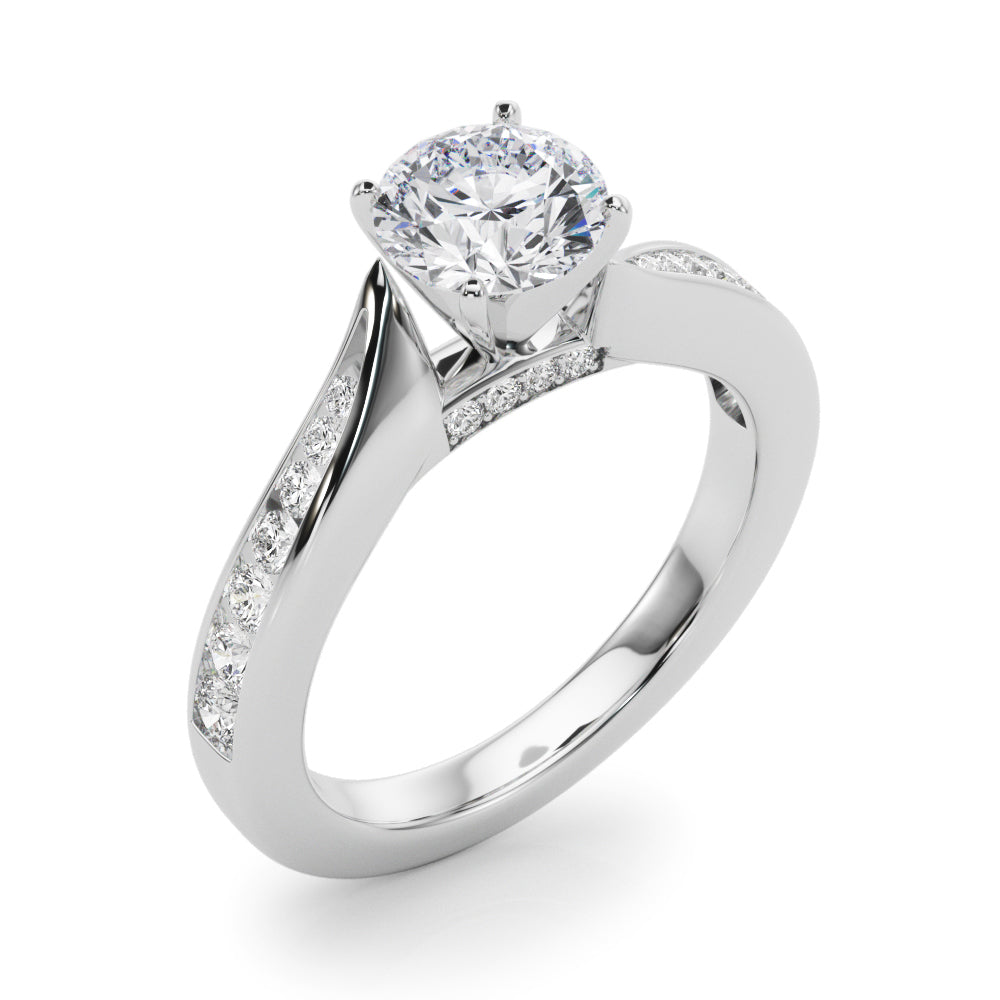 Twist Channel-Set Diamond Engagement Ring (1/3 ct. tw.)