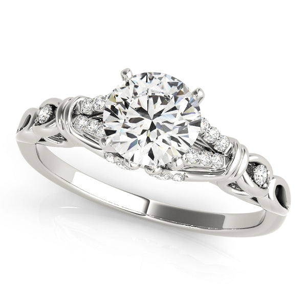 Graceful Swirl Diamond Engagement Ring (1/10 ct. tw.)