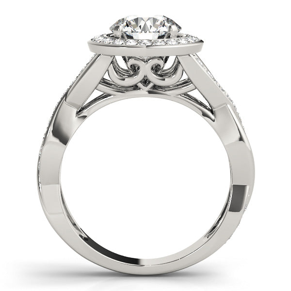 Twist Halo Diamond Engagement Ring (3/8 ct. tw.)