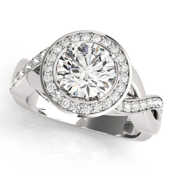 Twist Halo Diamond Engagement Ring (3/8 ct. tw.)
