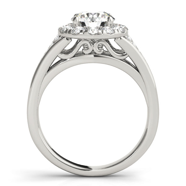 Halo Split Shank Diamond Engagement Ring (1/2 ct. tw.)