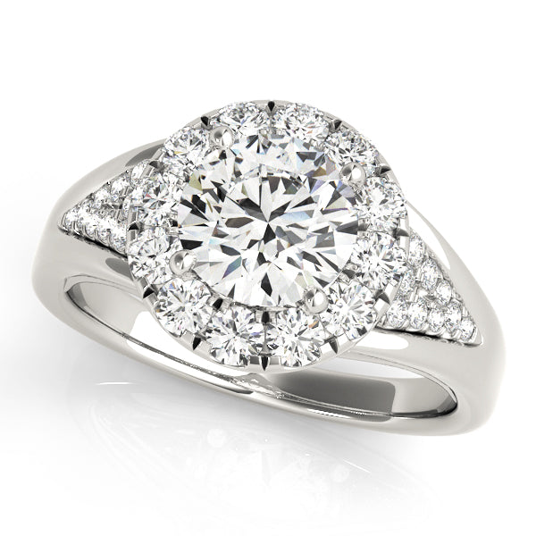 Halo Split Shank Diamond Engagement Ring (1/2 ct. tw.)