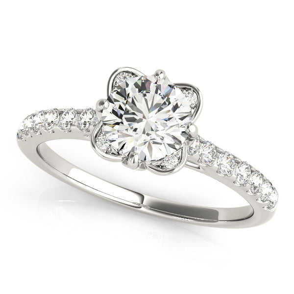 Floral Pavé Diamond Engagement Ring (1/4 ct. tw.)
