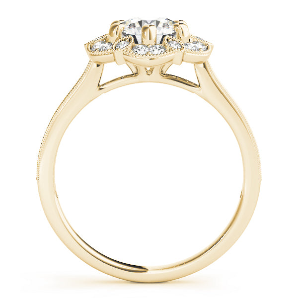 Floral Cluster Halo Diamond Engagement Ring (1/4 ct. tw.)