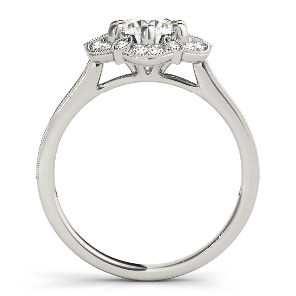 Floral Cluster Halo Diamond Engagement Ring (1/4 ct. tw.)