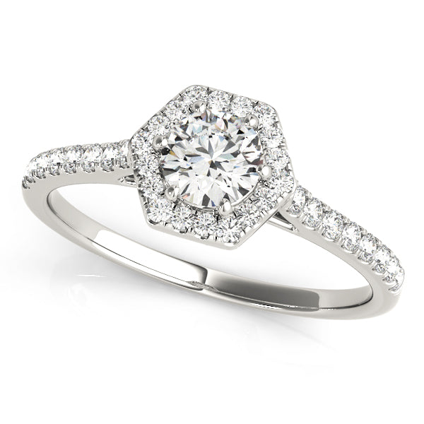 Halo Pavé Diamond Engagement Ring (1/3 ct. tw.)
