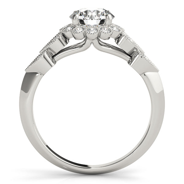 Vintage Milgrain Halo Diamond Engagement Ring (1/6 ct. tw.)