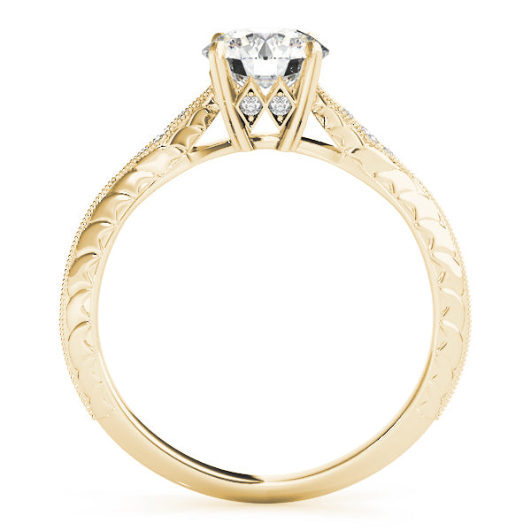 Vintage Engraved Diamond Engagement Ring (1/15 ct. tw.)