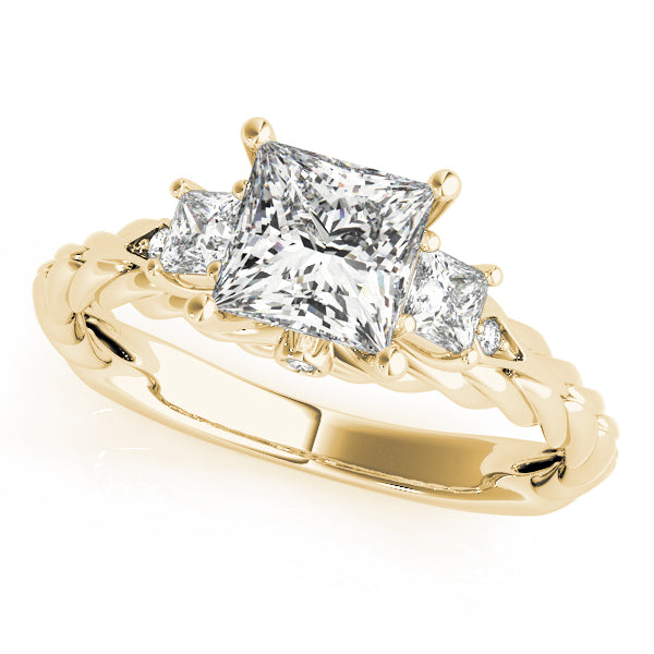 Three-Stone Princess-Cut Diamond Engagement Ring (1/6 ct. tw.)