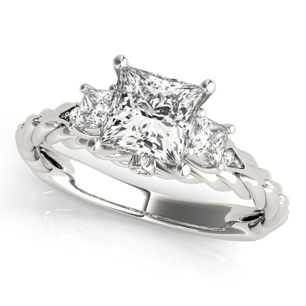 Three-Stone Princess-Cut Diamond Engagement Ring (1/6 ct. tw.)