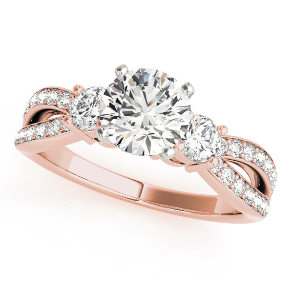 Twist Three-Stone Diamond Engagement Ring (5/8 ct. tw.)