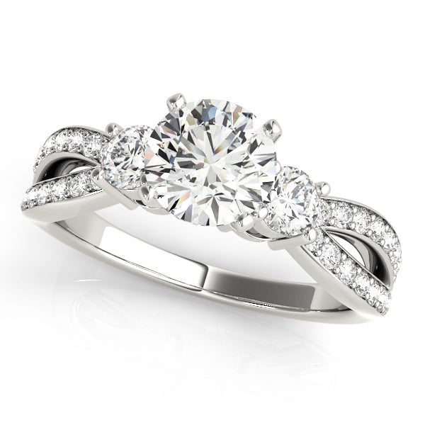 Twist Three-Stone Diamond Engagement Ring (5/8 ct. tw.)