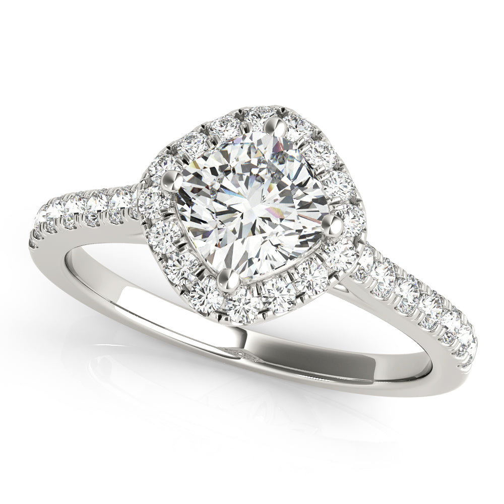 Halo Pavé Diamond Engagement Ring (1/3 ct. tw.)