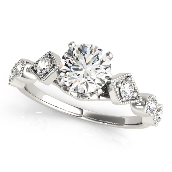 Vintage Milgrain Bezel Diamond Engagement Ring (1/6 ct. tw.)