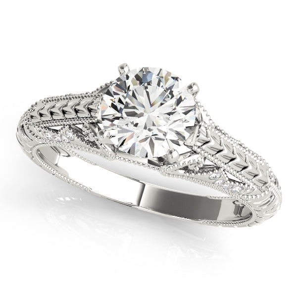 Vintage Engraved Diamond Engagement Ring (1/20 ct. tw.)