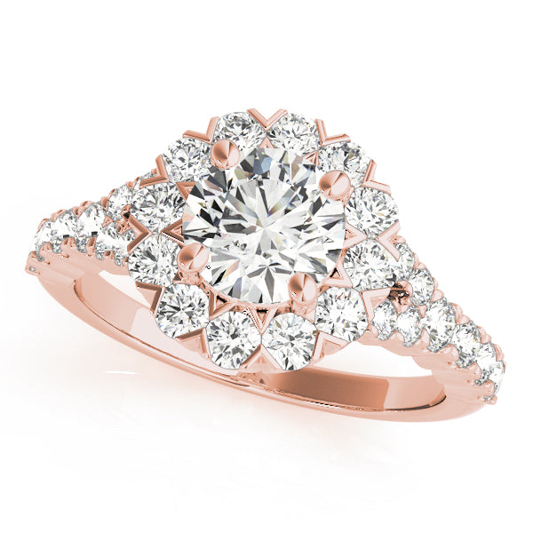 Double Halo Floral Diamond Engagement Ring (7/8 ct. tw.)