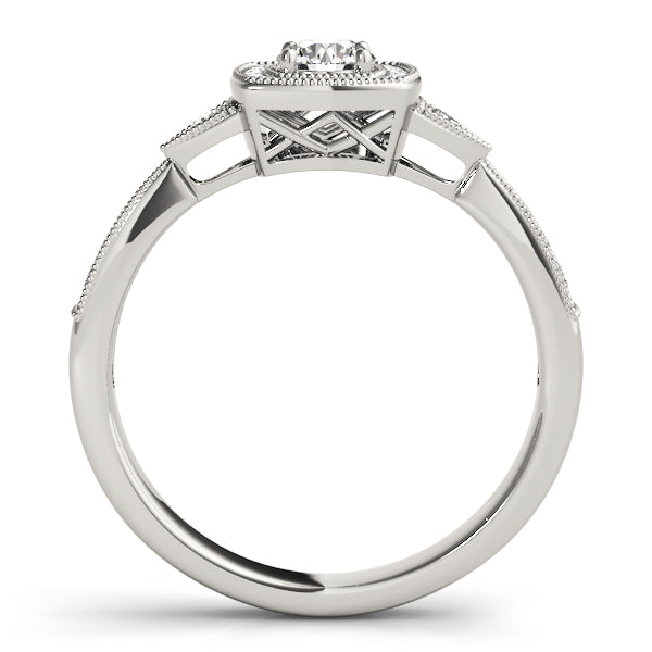 Vintage-Inspired Halo Diamond Engagement Ring (1/6 ct. tw.)