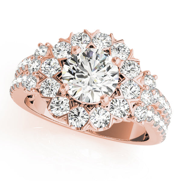 Cluster Double Halo Diamond Engagement Ring (1 ct. tw.)