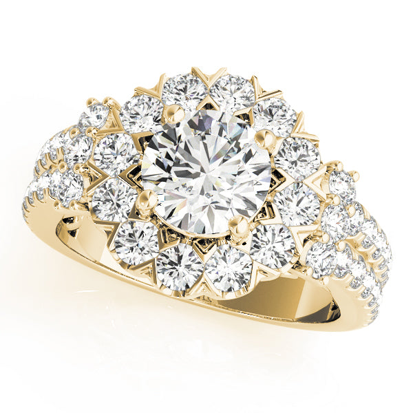 Cluster Double Halo Diamond Engagement Ring (1 ct. tw.)