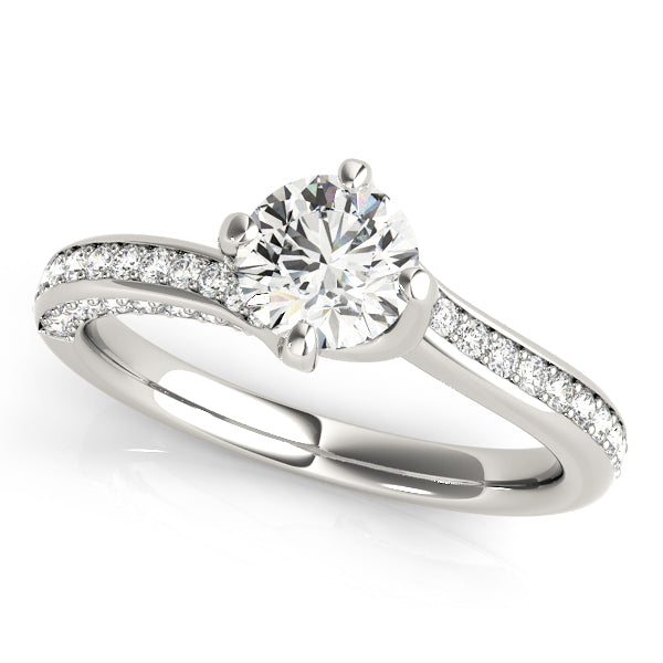 Petite Twist Pavé Diamond Engagement Ring (1/4 ct. tw.)