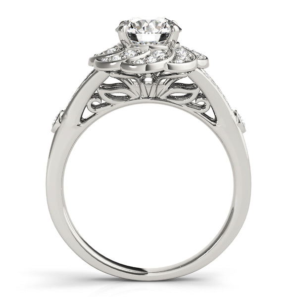 Romantic Scalloped Pavé Diamond Engagement Ring (1/4 ct. tw.)