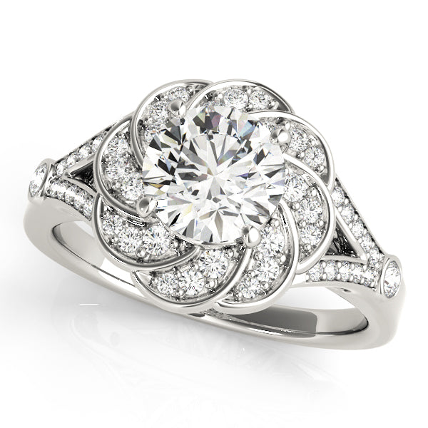 Romantic Scalloped Pavé Diamond Engagement Ring (1/4 ct. tw.)