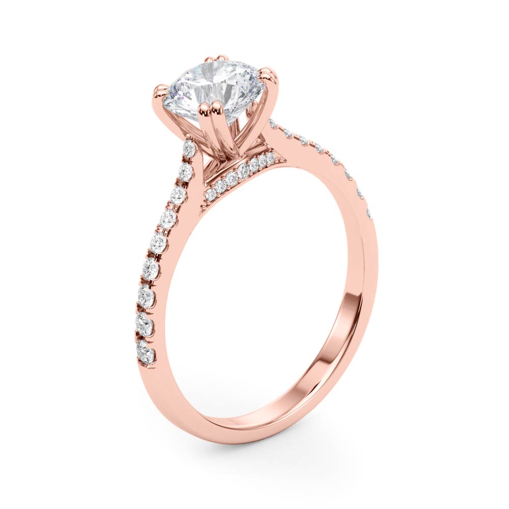 French Pavé Diamond Engagement Ring (1/5 ct. tw.)