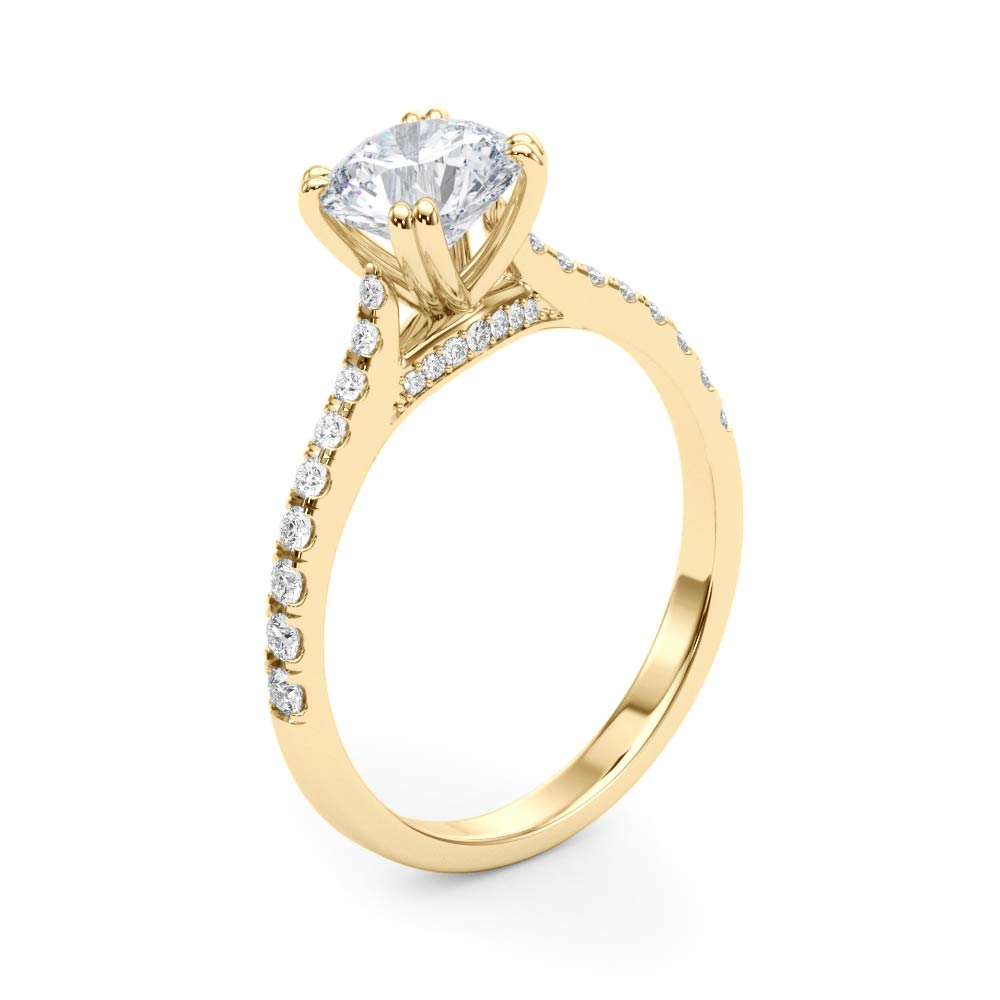 French Pavé Diamond Engagement Ring (1/5 ct. tw.)