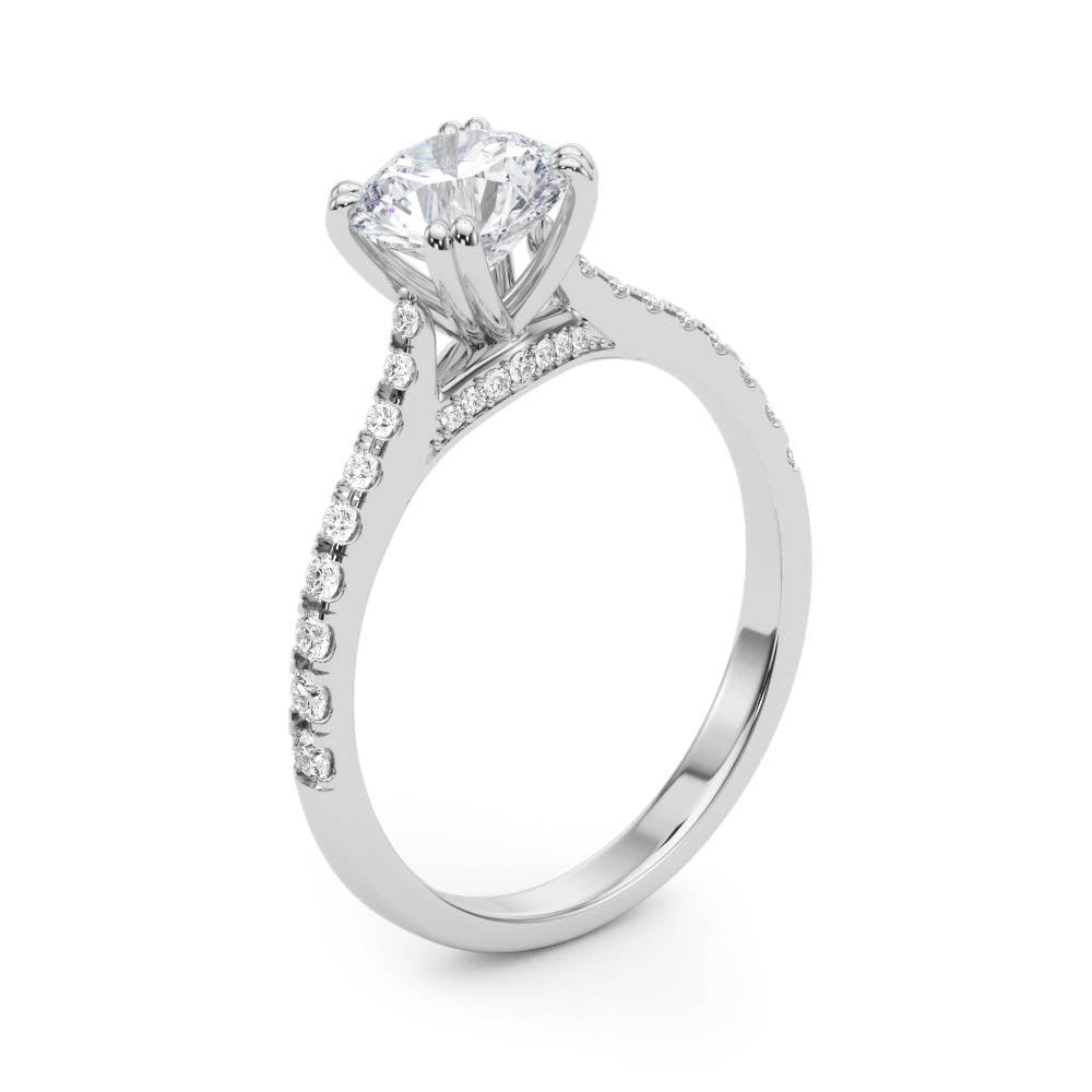 French Pavé Diamond Engagement Ring (1/5 ct. tw.)