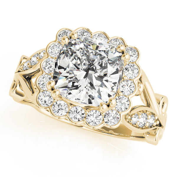 Floral Halo Diamond Engagement Ring (1/2 ct. tw.)