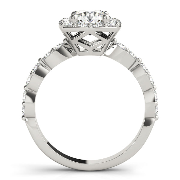 Classic Halo Pavé Diamond Engagement Ring (3/4 ct. tw.)