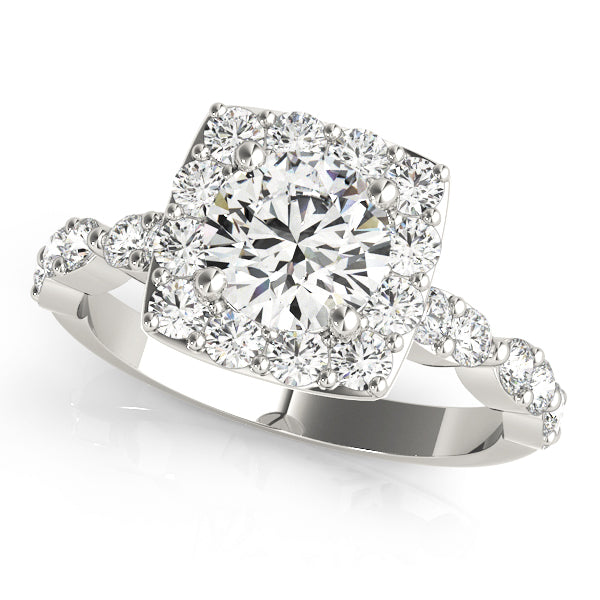 Classic Halo Pavé Diamond Engagement Ring (3/4 ct. tw.)
