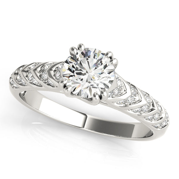 Chevron Pavé Diamond Engagement Ring (1/5 ct. tw.)